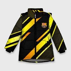 Зимняя куртка для девочки ФК Барселона эмблема