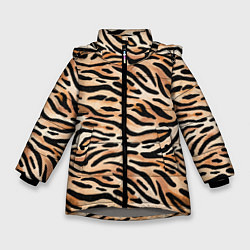 Зимняя куртка для девочки Тигровая окраска