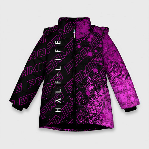 Зимняя куртка для девочки Half-Life pro gaming: по-вертикали / 3D-Черный – фото 1