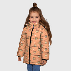 Куртка зимняя для девочки Паттерн милой совы, цвет: 3D-красный — фото 2