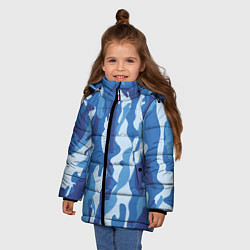 Куртка зимняя для девочки Blue military, цвет: 3D-красный — фото 2