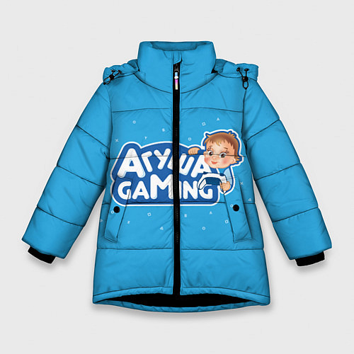 Зимняя куртка для девочки Агуша гейминг / 3D-Черный – фото 1
