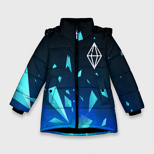 Зимняя куртка для девочки The Sims взрыв частиц / 3D-Черный – фото 1