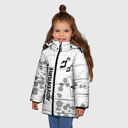 Куртка зимняя для девочки JoJo Bizarre Adventure glitch на светлом фоне: над, цвет: 3D-черный — фото 2