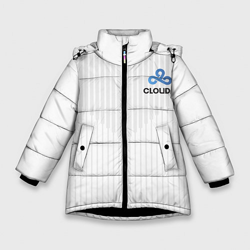 Зимняя куртка для девочки Cloud9 white / 3D-Черный – фото 1