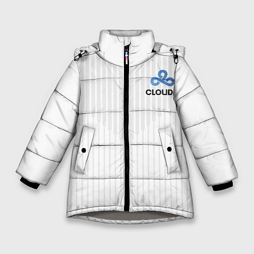 Зимняя куртка для девочки Cloud9 white / 3D-Светло-серый – фото 1