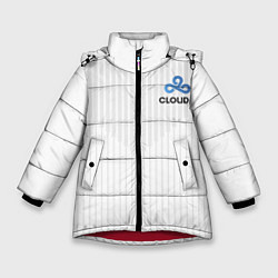 Куртка зимняя для девочки Cloud9 white, цвет: 3D-красный