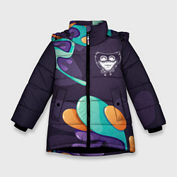 Куртка зимняя для девочки Poppy Playtime graffity splash, цвет: 3D-черный
