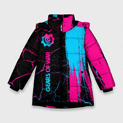 Зимняя куртка для девочки Gears of War - neon gradient: по-вертикали