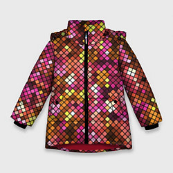 Куртка зимняя для девочки Disco style, цвет: 3D-красный