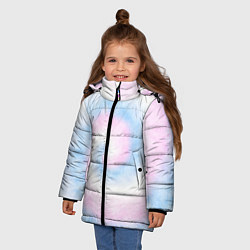 Куртка зимняя для девочки Тай дай пастель, цвет: 3D-черный — фото 2