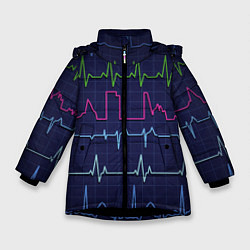Куртка зимняя для девочки Color pulse, цвет: 3D-черный