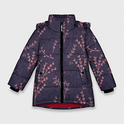 Зимняя куртка для девочки Розовые веточки