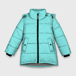 Куртка зимняя для девочки Нежный голубой однотонный рябь, цвет: 3D-светло-серый