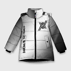 Куртка зимняя для девочки Darling in the FranXX glitch на светлом фоне: надп, цвет: 3D-черный
