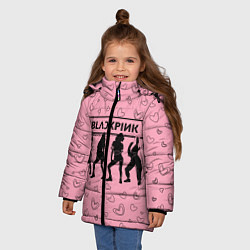 Куртка зимняя для девочки Blackpink силуэт, цвет: 3D-черный — фото 2