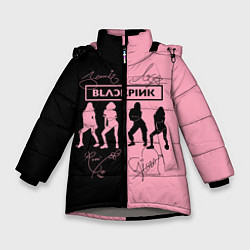 Зимняя куртка для девочки Blackpink силуэт девушек