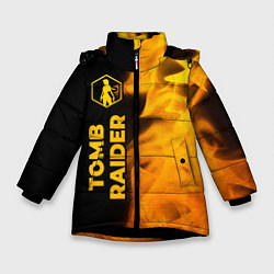 Зимняя куртка для девочки Tomb Raider - gold gradient: по-вертикали