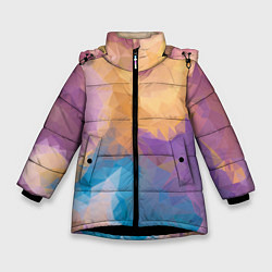 Куртка зимняя для девочки Abstract fantasy, цвет: 3D-черный