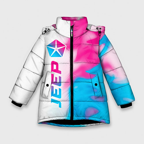 Зимняя куртка для девочки Jeep neon gradient style: по-вертикали / 3D-Черный – фото 1