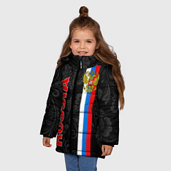 Куртка зимняя для девочки Russia black style, цвет: 3D-черный — фото 2