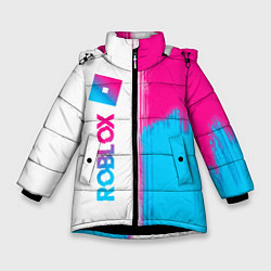 Зимняя куртка для девочки Roblox neon gradient style: по-вертикали