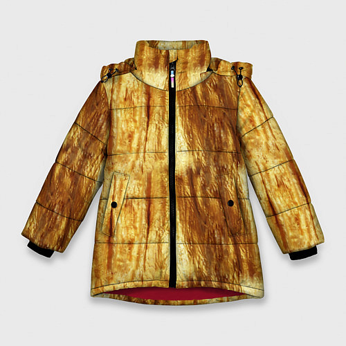 Зимняя куртка для девочки Золотые переливы / 3D-Красный – фото 1
