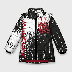 Куртка зимняя для девочки Лапа медведя, цвет: 3D-красный