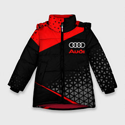 Куртка зимняя для девочки Ауди - sportwear, цвет: 3D-красный