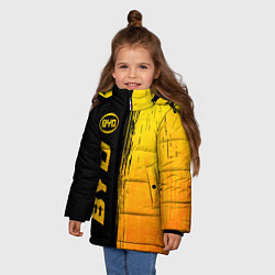 Куртка зимняя для девочки BYD - gold gradient: по-вертикали, цвет: 3D-черный — фото 2