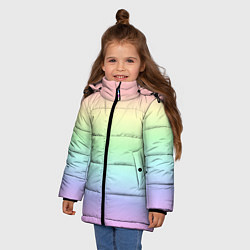 Куртка зимняя для девочки Нежная радуга, цвет: 3D-красный — фото 2