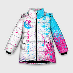 Зимняя куртка для девочки Angels of Death neon gradient style: по-вертикали