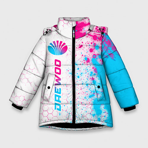 Зимняя куртка для девочки Daewoo neon gradient style: по-вертикали / 3D-Черный – фото 1
