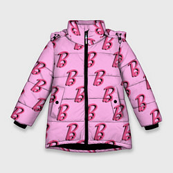 Куртка зимняя для девочки B is for Barbie, цвет: 3D-черный