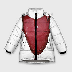 Куртка зимняя для девочки Укусы, цвет: 3D-светло-серый