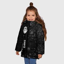 Куртка зимняя для девочки Tomodachi Game glitch на темном фоне: по-вертикали, цвет: 3D-черный — фото 2
