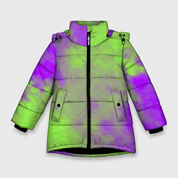 Куртка зимняя для девочки Октябрьский шум, цвет: 3D-черный