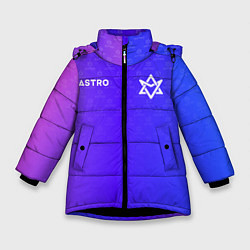 Куртка зимняя для девочки Astro pattern, цвет: 3D-черный