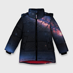 Зимняя куртка для девочки Млечный путь в звездном небе