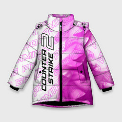 Куртка зимняя для девочки Counter-Strike 2 pro gaming: по-вертикали, цвет: 3D-черный