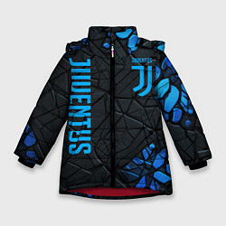 Куртка зимняя для девочки Juventus logo, цвет: 3D-красный