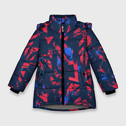 Зимняя куртка для девочки Спортивный абстрактный фон