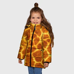 Куртка зимняя для девочки Шкура жирафа - текстура, цвет: 3D-красный — фото 2