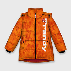 Куртка зимняя для девочки Дизайн Trendy, цвет: 3D-красный