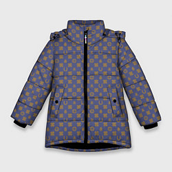 Куртка зимняя для девочки Максимальная удача, цвет: 3D-черный