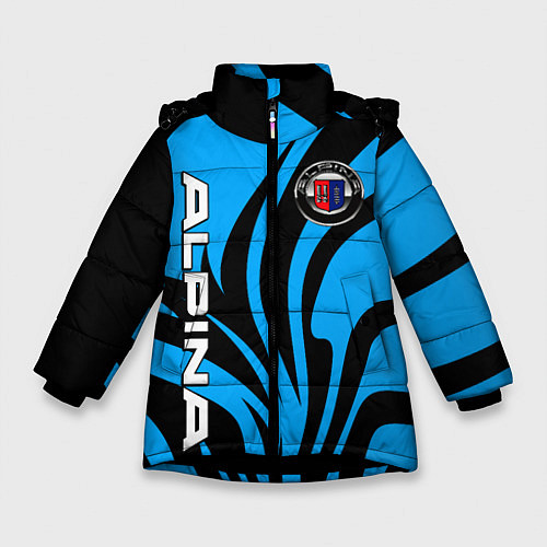 Зимняя куртка для девочки Alpina - blue colors / 3D-Черный – фото 1