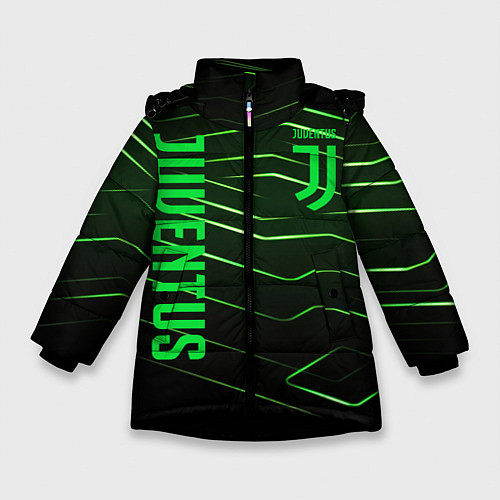 Зимняя куртка для девочки Juventus 2 green logo / 3D-Черный – фото 1