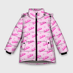 Зимняя куртка для девочки Паттерн - Барби и сердечки