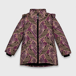 Зимняя куртка для девочки Сокол в стиле модерн - паттерн