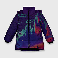 Куртка зимняя для девочки Дом с загадочной репутацией, цвет: 3D-черный
